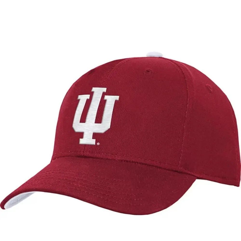 Youth IU Indiana University Crimson Red Ball-cap Hat